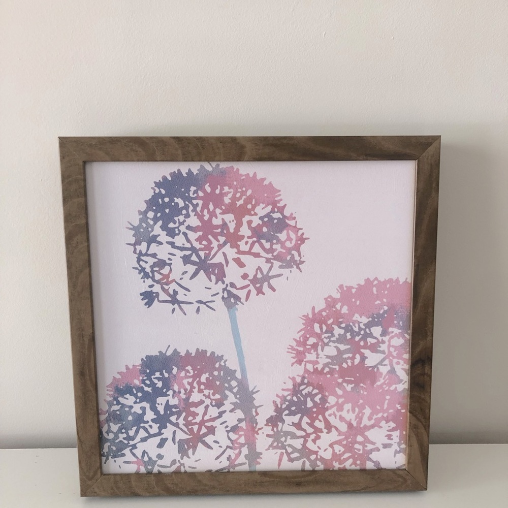 Dandelion floral wall art